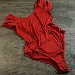 Heart and Hips red bodysuit
